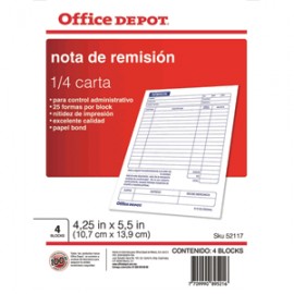 NOTA REMISION OFFICE DEPOT - Envío Gratuito