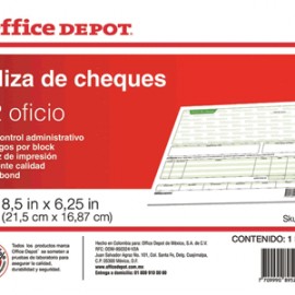 POLIZA CHEQUES OFFICE DEPOT - Envío Gratuito