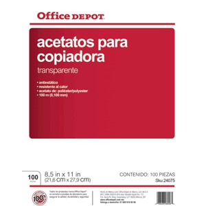 ACETATO PARA COPIADORA AOD CP OFFICE DEPOT CON 100