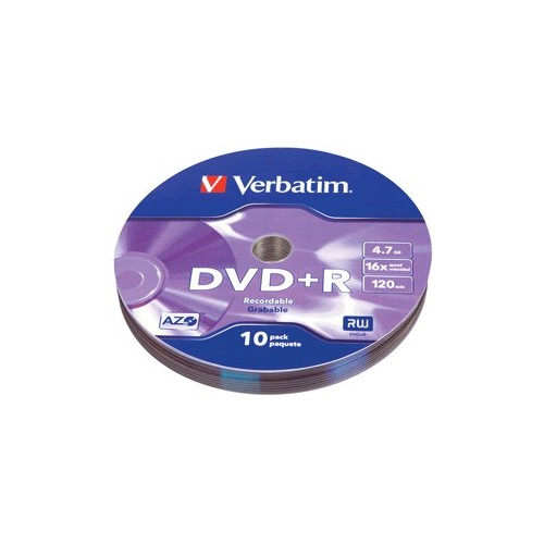 DVD- R VERBATIM BULK WRAP 4.7GB 10 PIEZAS - Envío Gratuito
