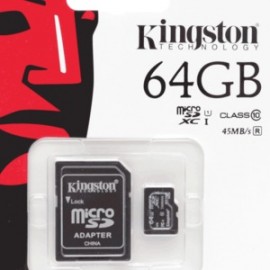 MICRO SD KINGSTON 64GB CLASE10 - Envío Gratuito