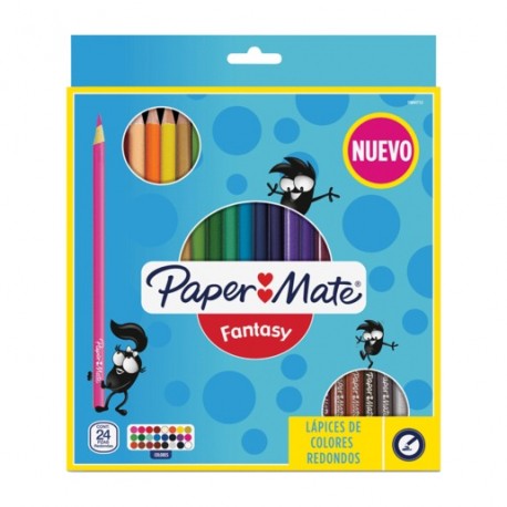 CAJA DE COLORES FANTASY LARGOS CON 24 PIEZAS - Envío Gratuito